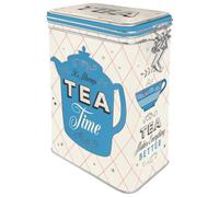 Nostalgic-Art Bote para té retro, 1,3 l, Tea | lata con tapa hermética, diseño vintage, Idea de regalo para amantes del té