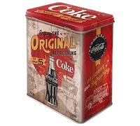 Nostalgic-Art Bote retro L, 3 l, Cola - Original Coke | original Coca-Cola license product (OLP), lata para café, diseño vintage, Idea de regalo para fans de Coca-Cola