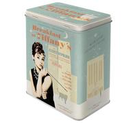 Nostalgic-Art Caja de Almacenamiento Retro L Breakfast at Tiffany's - Idea de Regalo para Amantes al Cine, Lata Grande de café, Diseño Vintage, 14 cm, 3 l
