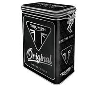 Nostalgic-Art Caja de café, 1,3 l, Triumph - Original Motorcycles - Idea de regalo para moteros, lata con tapa hermética abatible, diseño vintage