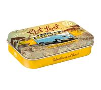 Nostalgic-Art Caja de mentas retro XL, 6 x 9,5 x 2 cm, VW Bulli - Let's Get Lost - Idea de regalo de furgoneta Volkswagen, Official License Product (OLP), con pastillas de menta, diseño vintage