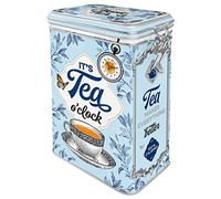 Nostalgic-Art Caja de té retro, 1,3 l, Classic Tea - Idea de regalo para amantes del té, lata con tapa hermética abatible, diseño vintage