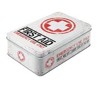 Nostalgic-Art Caja Plana de Metal Retro First Aid Kit - Idea de Regalo para Fans de Nostalgia, Lata metálica con Tapa, Diseño Vintage, 2,5 l