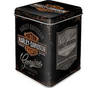 Nostalgic-Art Caja Retro Harley-Davidson - Idea de Regalo para Amante a Moto, para Guardar té a Granel y en bolsitas, Diseño Vintage, 100 g