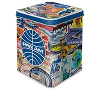 Nostalgic-Art Caja retro para té, Pan Am - Collage - Idea regalo para amantes de viajes, para guardar té a granel y en bolsitas, Diseño vintage, 100 g