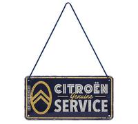 Nostalgic-Art Cartel Colgante Retro Citroen - Service - Regalo para Aficionados a Coches, metálico, Diseño Vintage Decorativo, 10 x 20 cm