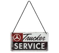 Nostalgic-Art Cartel colgante retro, Daimler Truck - Trucker Service - Idea de regalo para aficionados de coches, metálico, Diseño vintage, 10 x 20 cm