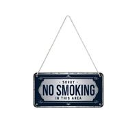 Nostalgic-Art, Cartel colgante retro, Sorry, No Smoking - Letrero de advertencia como idea de regalo, metálico, Diseño vintage, 10 x 20 cm