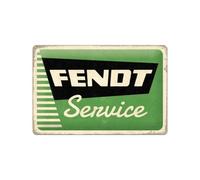 Nostalgic-Art Cartel de chapa retro, Fendt - Service - Idea de regalo para aficionados a tractores, metálico, Diseño vintage, 20 x 30 cm