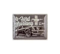 Nostalgic-Art Cartel de Chapa Retro Ford Mustang - The Boss - Regalo para Aficionados a Coches, metálico, Diseño Vintage Decorativo, 30 x 40 cm