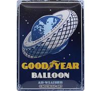 Nostalgic-Art Cartel de Chapa Retro Goodyear - Balloon - Idea de Regalo para los Fans de los Coches y Las Motos, metálico, Diseño Vintage, 30 x 40 cm