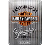 Nostalgic-Art Cartel de chapa retro Harley-Davidson - Metal Wall - Idea de regalo para los fans de las motos, metálico, Diseño vintage, 30 x 40 cm