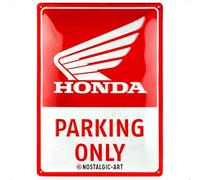 Nostalgic-Art Cartel de chapa retro, Honda MC - Parking Only - Idea de regalo para motociclistas, metálico, Diseño vintage, 30 x 40 cm