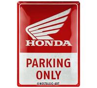 Nostalgic-Art Cartel de chapa retro, Honda MC - Parking Only - Idea de regalo para motociclistas, metálico, Diseño vintage, 30 x 40 cm