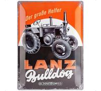 Nostalgic-Art Cartel de Chapa Retro Lanz Bulldog - Idea de Regalo para los Aficionados a los Tractores, metálico, Diseño Vintage, 30 x 40 cm