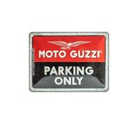 Nostalgic-Art Cartel de chapa retro, Moto Guzzi - Parking Only - Regalo para aficionados a motos, metálico, Diseño vintage decorativo, 15 x 20 cm (26256)