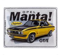 Nostalgic-Art Cartel de chapa retro, Opel - Manta GT/E - Idea de regalo para aficionados a accesorios de coches, metálico, Diseño vintage, 30 x 40 cm