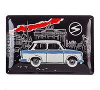 Nostalgic-Art Cartel de Chapa Retro Trabant - Berlin Black - Idea de Souvenir y Regalo, metálico, Diseño Vintage para decoración, 20 x 30 cm