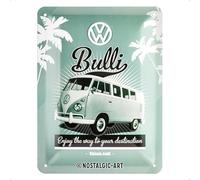 Nostalgic-Art Cartel de Chapa Retro VW - Bulli T1 - Idea de Regalo de Furgoneta Volkswagen, metálico, Diseño Vintage para decoración Pared, 15 x 20 cm