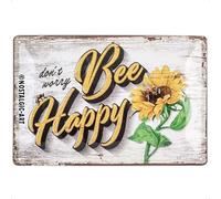 Nostalgic-Art Cartel de metal retro de 20 x 30 cm, diseño de Bee Happy