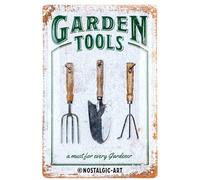 Nostalgic-Art Cartel de metal retro de 20 x 30 cm, Garden Tools, idea de regalo para amigos del jardín, de metal, diseño vintage