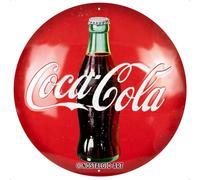 Nostalgic-Art Cartel metálico retro, Ø 35 cm, Coca-Cola - Idea de regalo para fans de Coca-Cola, Official License Product (OLP), de metal, diseño vintage