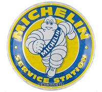 Nostalgic-Art Cartel metálico retro, Ø 35 cm, Michelin - Service Station - Idea de regalo para amantes del motor, Official License Product (OLP), de metal, diseño vintage