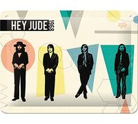 Nostalgic-Art Cartel de Chapa Retro Fab4 - Hey Jude - Idea de Regalo para los Fans de los Beatles, metálico, Diseño Vintage Decorativo, 15 x 20 cm