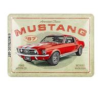 Nostalgic-Art Cartel metálico retro, 15 x 20 cm, Ford Mustang - GT 1967 Red - Idea de regalo para fans de Ford, Official License Product (OLP), de metal, diseño vintage