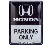Nostalgic-Art Cartel metálico retro, 15 x 20 cm, Honda AM - Parking Only | original Honda license product (OLP), de metal, diseño vintage, Idea de regalo para fans de Honda