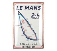 Nostalgic-Art Cartel metálico retro, 20 x 30 cm, 24h Le Mans - Circuit - Idea de regalo para amantes del motor, de metal, diseño vintage