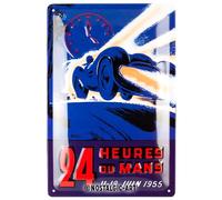 Nostalgic-Art Cartel metálico retro, 20 x 30 cm, 24h Le Mans - Racing Night Blue 1955 - Idea de regalo para amantes del motor, Official License Product (OLP), de metal, diseño vintage