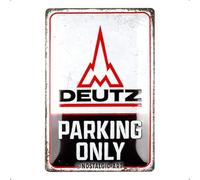 Nostalgic-Art Cartel metálico retro, 20 x 30 cm, Deutz - Parking Only - Idea de regalo para amantes de los tractores, de metal, diseño vintage