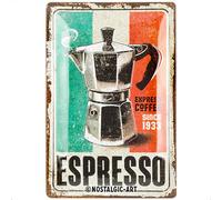 Nostalgic-Art Cartel metálico retro, 20 x 30 cm, Espresso - Idea de regalo para amantes del café, de metal, diseño vintage