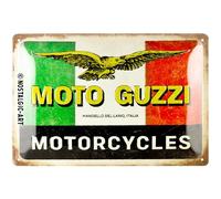 Nostalgic-Art Cartel metálico retro, 20 x 30 cm, Moto Guzzi - Motorcycles Italia - Idea de regalo para moteros, Official License Product (OLP), de metal, diseño vintage