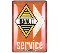 Nostalgic-Art Cartel metálico retro, 20 x 30 cm, Renault - Service - Idea de regalo para fans de Renault, Official License Product (OLP), de metal, diseño vintage