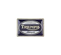 Nostalgic-Art Cartel de Chapa Retro Triumph - Motorcycle - Idea de Regalo para Amantes as Motos, metálico, Diseño Vintage para decoración, 20 x 30 cm