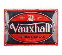 Nostalgic-Art Cartel metálico retro, 20 x 30 cm, Vauxhall - Vintage Oval - Idea de regalo para fans de Vauxhall, de metal, diseño vintage