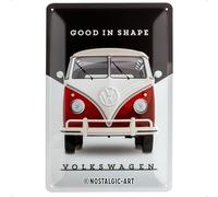 Nostalgic-Art Cartel de Chapa Retro VW - Bulli T1 - Good in Shape - Idea de Regalo de Furgoneta Volkswagen, metálico, Diseño Vintage, 20 x 30 cm