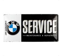 Nostalgic-Art Cartel metálico retro, 25 x 50 cm, BMW - Service | original BMW license product (OLP), de metal, diseño vintage, Idea de regalo para fans de BMW