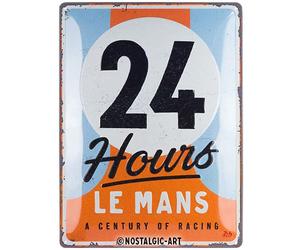 Nostalgic-Art Cartel metálico retro, 30 x 40 cm, 24h Le Mans - A Century of Racing - Idea de regalo para amantes del motor, de metal, diseño vintage