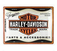 Nostalgic-Art Cartel metálico retro, 30 x 40 cm, Harley-Davidson - Parts & Accessoires - Idea de regalo para moteros, Official License Product (OLP), de metal, diseño vintage