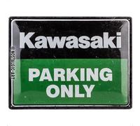 Nostalgic-Art Cartel metálico retro, 30 x 40 cm, Kawasaki - Parking Only