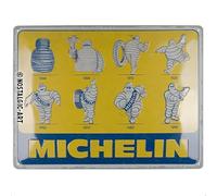 Nostalgic-Art Cartel metálico retro, 30 x 40 cm, Michelin - Logo Evolution - Idea de regalo para amantes del motor, de metal, diseño vintage
