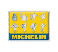 Nostalgic-Art Cartel metálico retro, 30 x 40 cm, Michelin - Logo Evolution - Idea de regalo para amantes del motor, de metal, diseño vintage