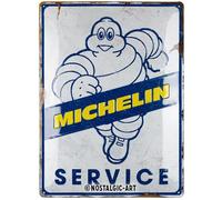 Nostalgic-Art Cartel metálico retro, 30 x 40 cm, Michelin - Service - Idea de regalo para amantes del motor, de metal, diseño vintage