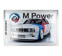 Nostalgic-Art Cartel metálico retro, 40 x 60 cm, BMW Motorsport - M Power E30 - Idea de regalo para fans de BMW, Official License Product (OLP), de metal, diseño vintage