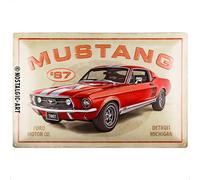 Nostalgic-Art Cartel metálico retro, 40 x 60 cm, Ford Mustang - GT 1967 Red - Idea de regalo para fans de Ford, de metal, diseño vintage