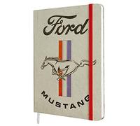 Nostalgic-Art Cuaderno retro punteado, Ford Mustang - Horse Logo - Idea de regalo para amantes de coches, Bullet Journal dotted, Diseño vintage, A5