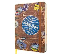 Nostalgic-Art Cuaderno retro, A5, Pan Am - Travel Stickers | original Pan Am license product (OLP), bullet journal de puntos, diseño vintage, Idea de regalo para fans de viajes